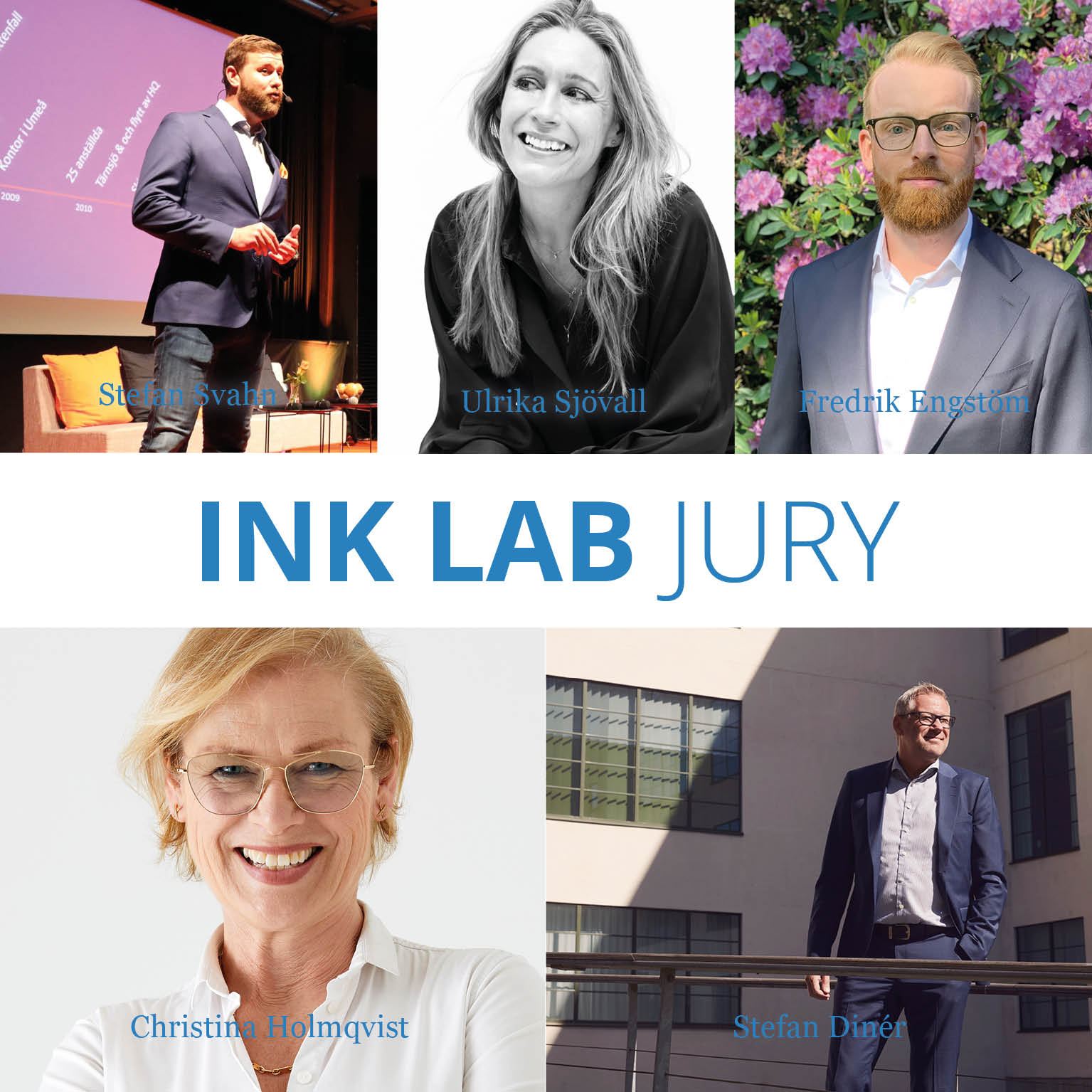 Presentation av juryn för pitchtävling INK LAB VT 2021