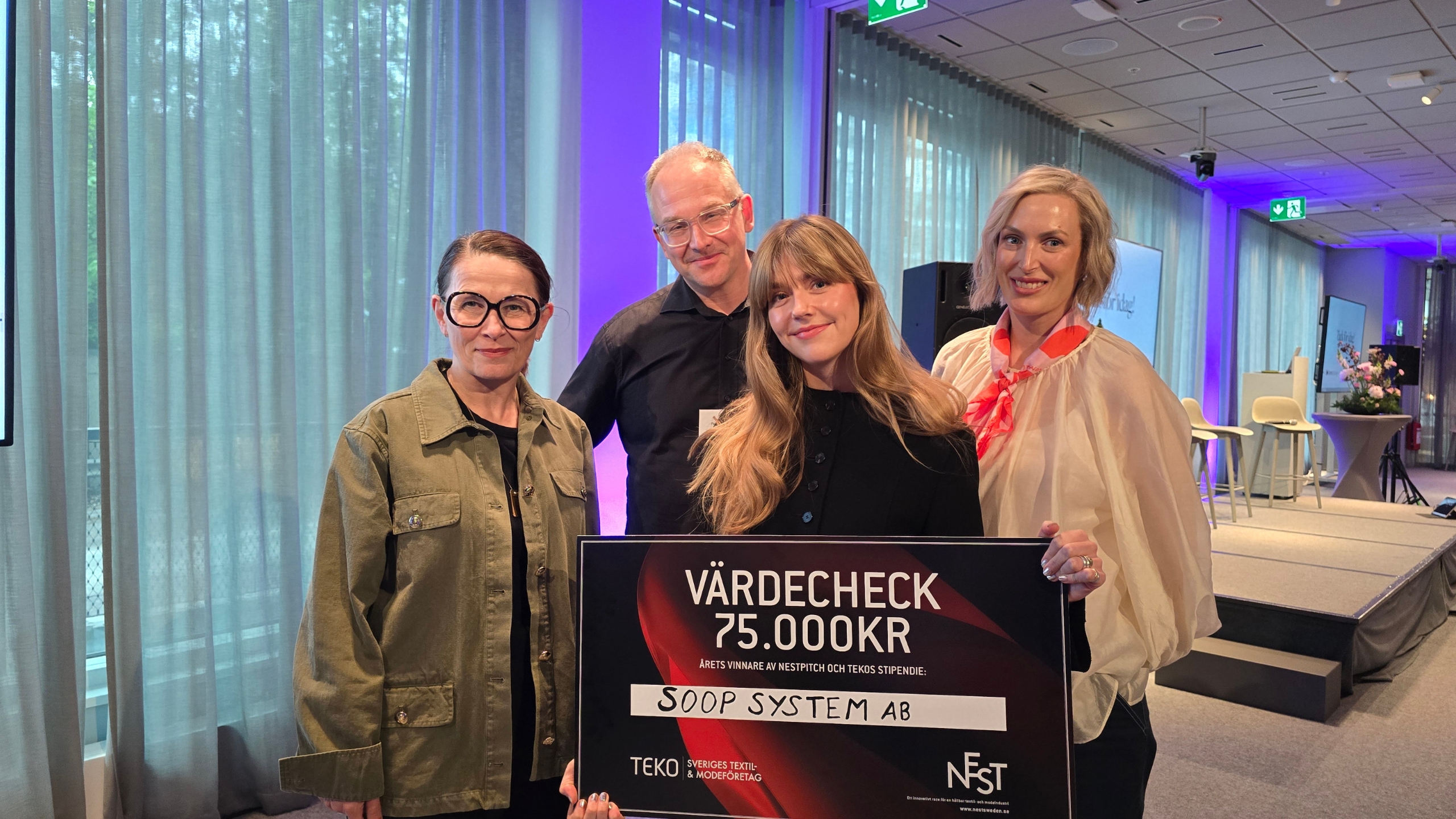 Soop System vinnare av NEST-pitchtävling och TEKOs stipendium